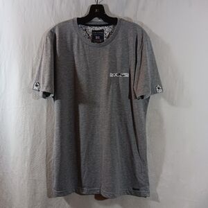 Guide London Mens Medium Gray Knit T-Shirt Top